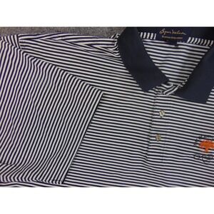 Byron Nelson Shirt Mens XL Navy White Striped Golf Polo Golf Polo